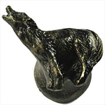 Sierra Lifestyles 681399: Howling Wolf Cabinet Knob - Bronzed Black