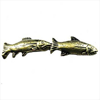 Sierra Lifestyles 681404: 3" cc Fish Pair Cabinet Pull - Antique Brass