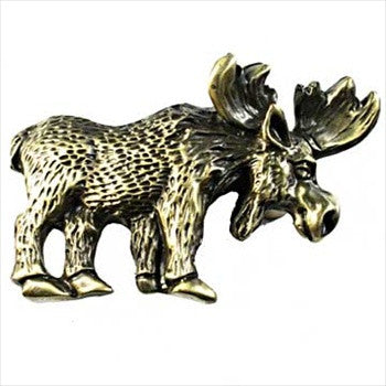 Sierra Lifestyles 681407: 2" cc Moose Cabinet Pull - Antique Brass