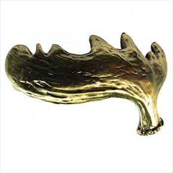 Sierra Lifestyles 681432: 3" cc Moose Paddle Cabinet Pull Left Facing Antique Brass