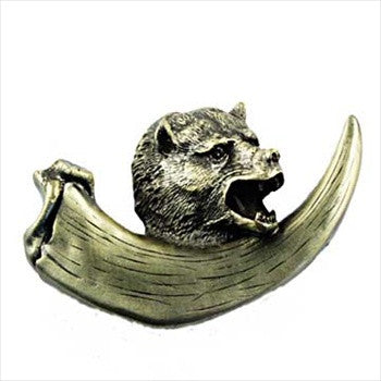 Sierra Lifestyles 681492: 3" cc Bear With Claw Cabinet Pull - Antique Brass