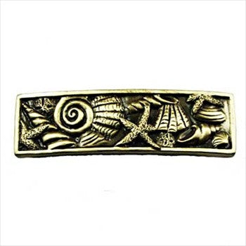Sierra Lifestyles 681562: 3" cc Sea Shells Cabinet Pull - Antique Brass