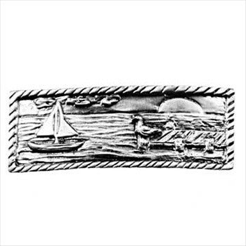 Sierra Lifestyles 681568: 3" cc Sail Boat Scene Cabinet Pull - Pewter