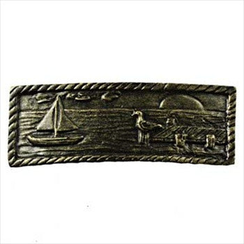 Sierra Lifestyles 681595: 2" cc Sail Boat Scene Cabinet Pull - Bronzed Black