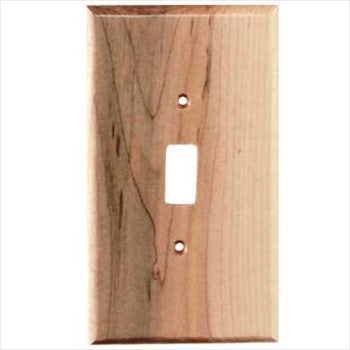 Sierra Lifestyles 682104: Traditional Single Toggle Switchplate - Natural Maple