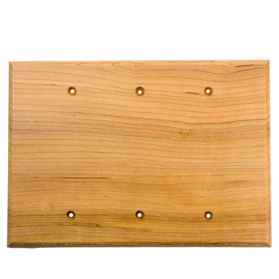 Sierra Lifestyles 682144: Traditional Triple Blank Switchplate - Rustic Hickory