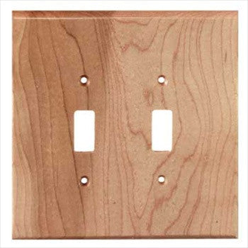 Sierra Lifestyles 682148: Traditional - Double Toggle Switchplate - Natural Maple
