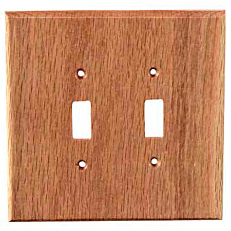 Sierra Lifestyles 682166: Traditional Double Toggle Switchplate - Red Oak
