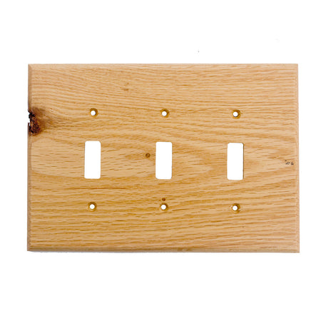 Sierra Lifestyles 682196: Traditional Triple Toggle Switchplate - Red Oak
