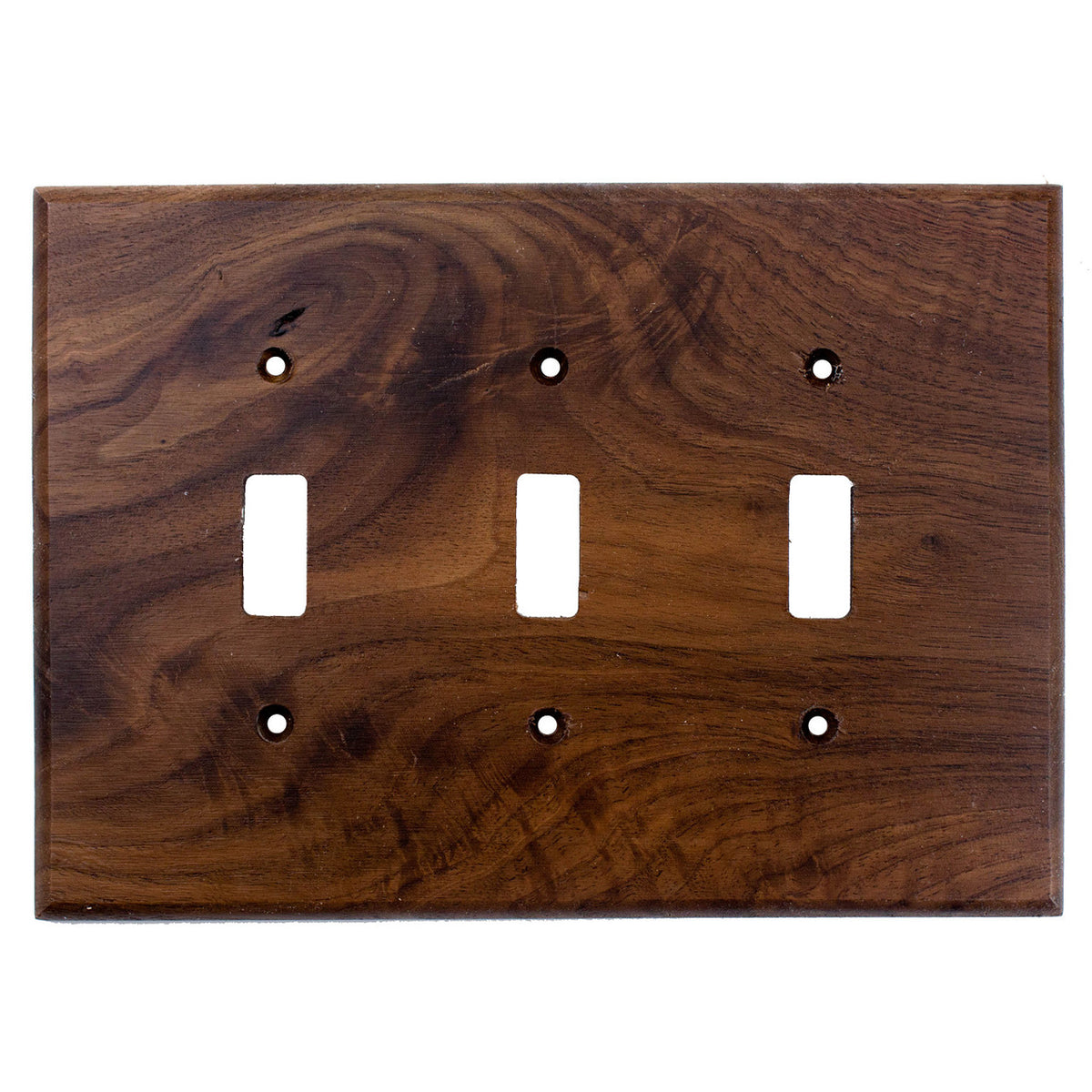 Sierra Lifestyles 682206: Traditional Triple Toggle Switchplate - Black Walnut