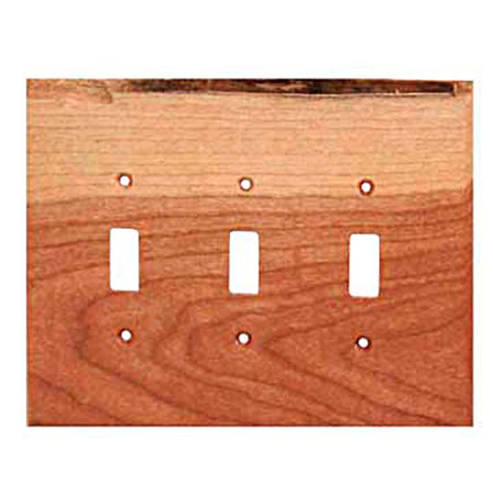 Sierra Lifestyles 682209: Traditional Triple Toggle Switchplate - Cherry