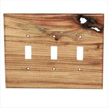 Sierra Lifestyles 682212: Traditional Triple Toggle Switchplate - Rustic Hickory