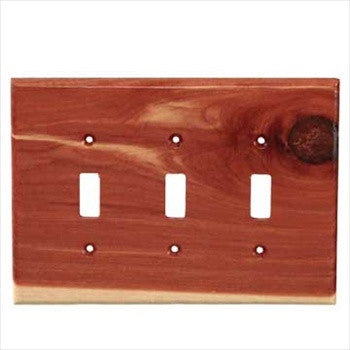 Sierra Lifestyles 682221: Traditional Triple Toggle Switchplate - Tennessee Aromatic Cedar