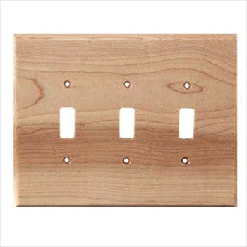 Sierra Lifestyles 682224: Traditional Triple Toggle Switchplate - Natural Maple