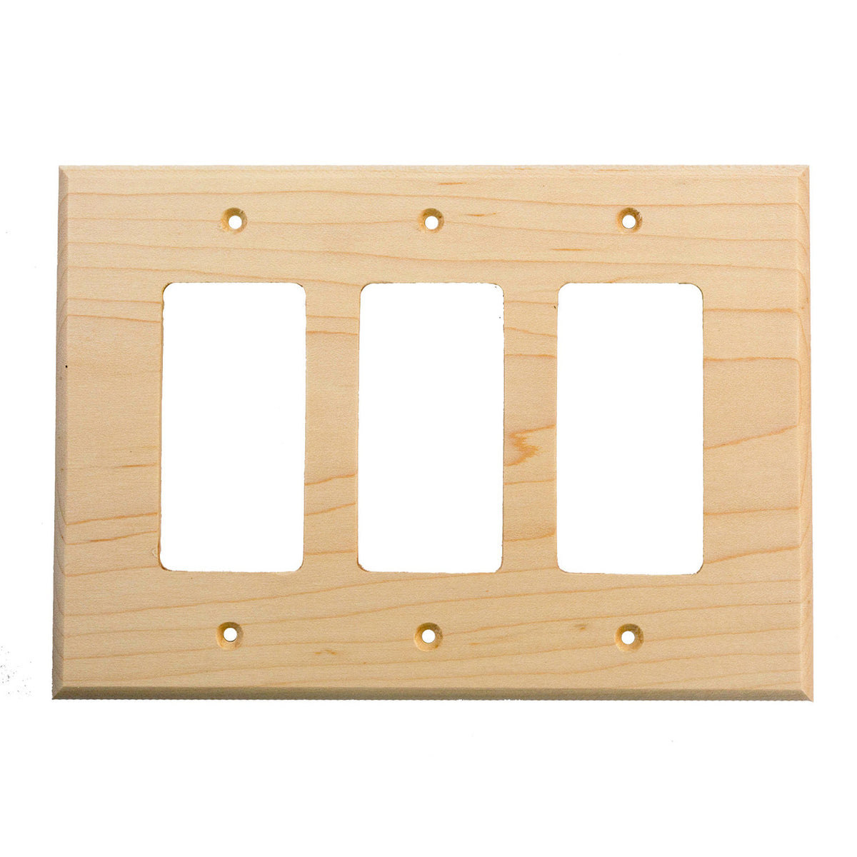 Sierra Lifestyles 682336: Traditional Triple Rocker Switchplate - Natural Maple