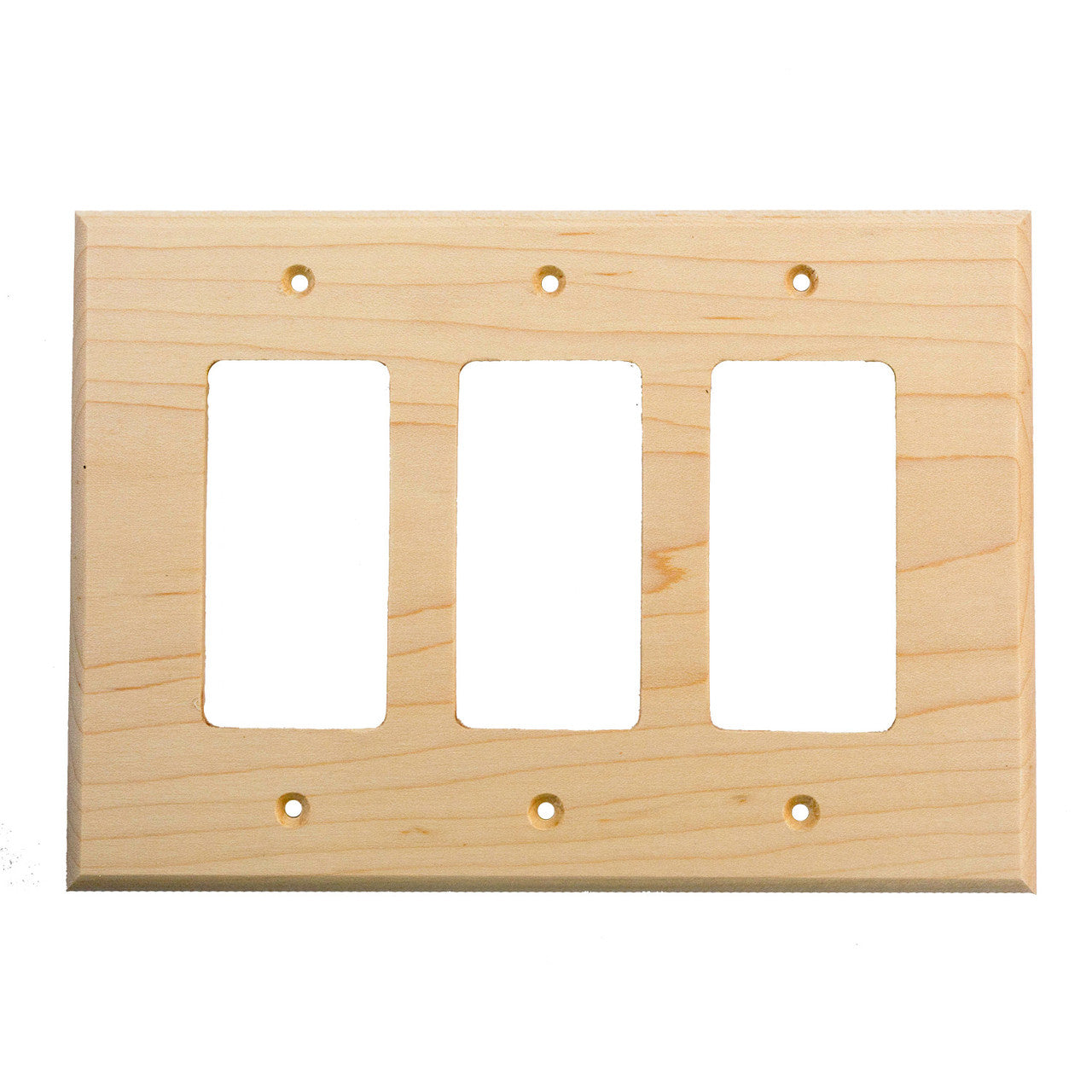 Sierra Lifestyles 682336: Traditional Triple Rocker Switchplate - Natural Maple
