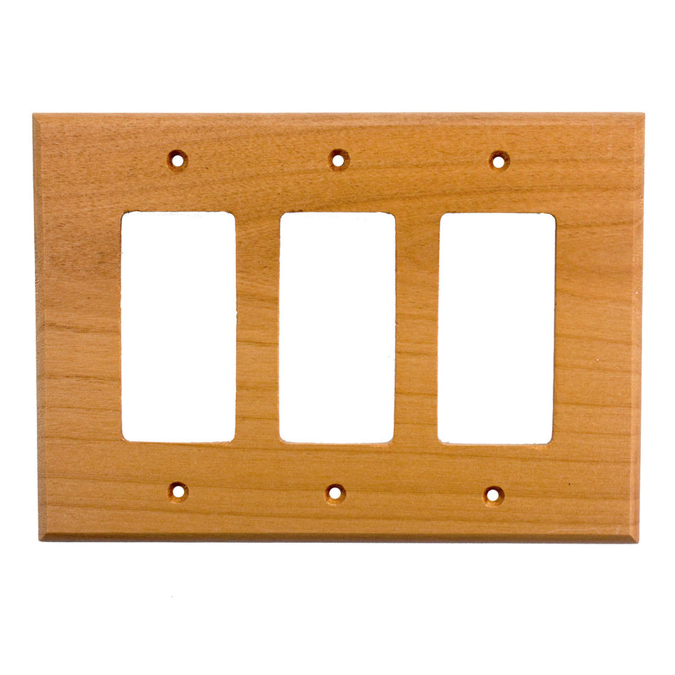 Sierra Lifestyles 682342: Traditional Triple Rocker Switchplate - Alder