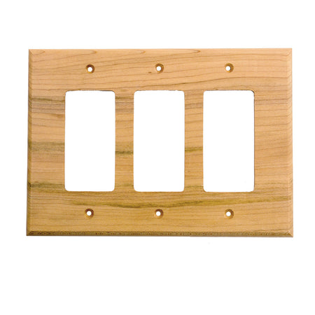 Sierra Lifestyles 682351: Traditional Triple Rocker Switchplate - Rustic Hickory