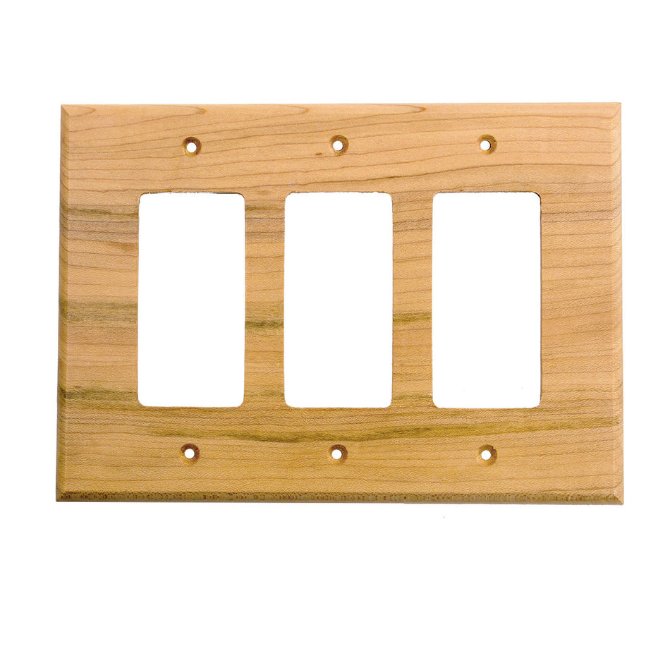 Sierra Lifestyles 682351: Traditional Triple Rocker Switchplate - Rustic Hickory
