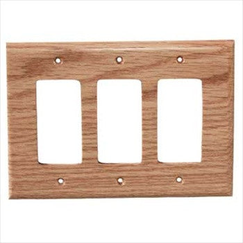 Sierra Lifestyles 682354: Traditional Triple Rocker Switchplate - Red Oak