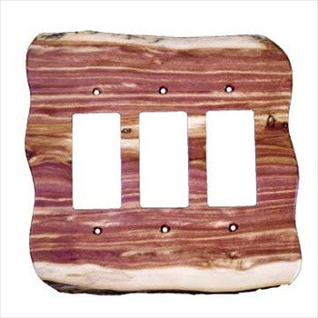 Sierra Lifestyles 682358: Rustic Triple Rocker Switchplate - Juniper