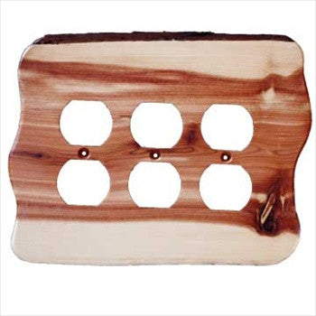 Sierra Lifestyles 682379: Rustic Triple Duplex Switchplate - Juniper