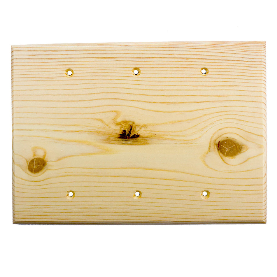 Sierra Lifestyles 682380: Traditional Triple Blank Switchplate - Knotty Pine
