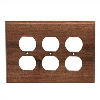 Sierra Lifestyles 682471: Traditional Triple Duplex Switchplate - Black Walnut
