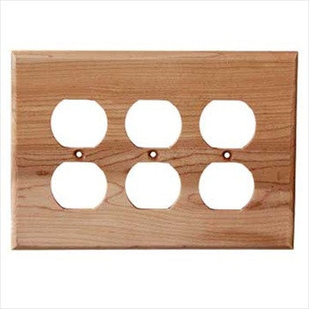 Sierra Lifestyles 682474: Traditional Triple Duplex Switchplate - Natural Maple