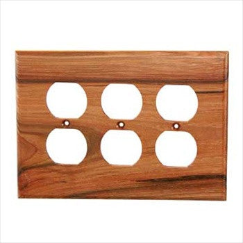 Sierra Lifestyles 682475: Traditional Triple Duplex Switchplate - Rustic Hickory