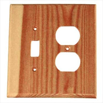 Sierra Lifestyles 682525: Traditional Single Toggle/Single Duplex Switchplate - Douglas Fir