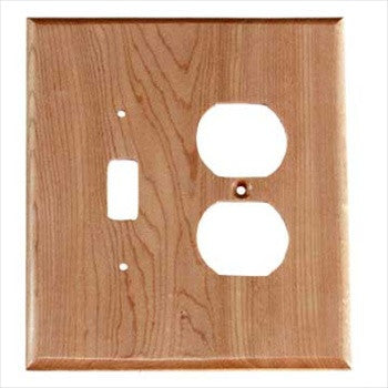 Sierra Lifestyles 682528: Traditional Single Toggle/Single Duplex Switchplate - Natural Maple