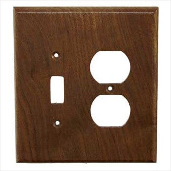Sierra Lifestyles 682537: Traditional Single Toggle/Single Duplex Switchplate - Black Walnut