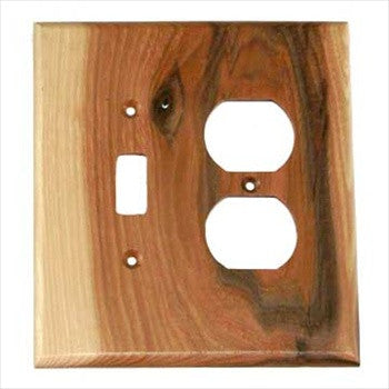 Sierra Lifestyles 682543: Traditional Single Toggle/Single Duplex Switchplate - Rustic Hickory