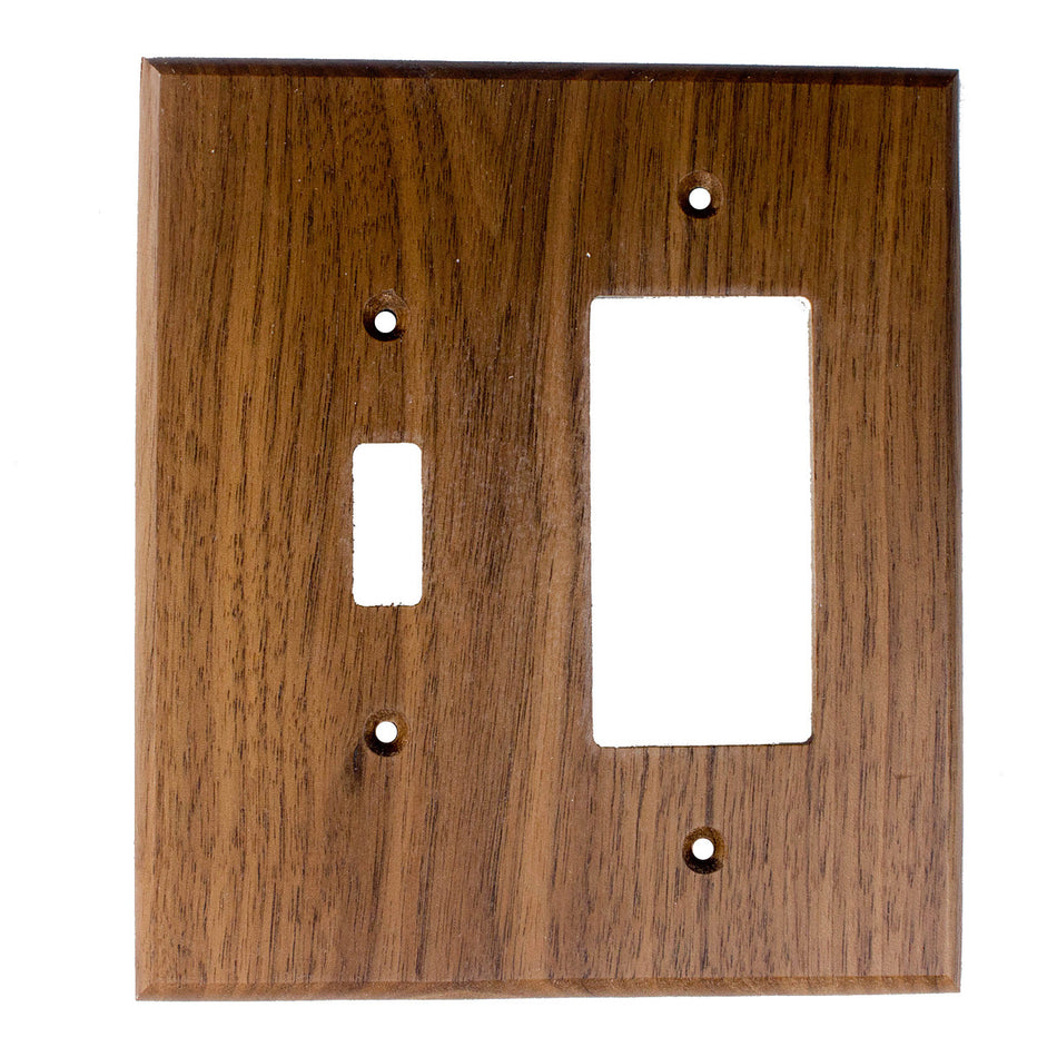Sierra Lifestyles 682573: Traditional Single Toggle/Single Rocker Switchplate - Black Walnut