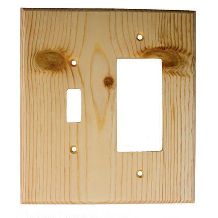 Sierra Lifestyles 682577: Traditional Single Toggle/Single Rocker Switchplate - Knotty Pine