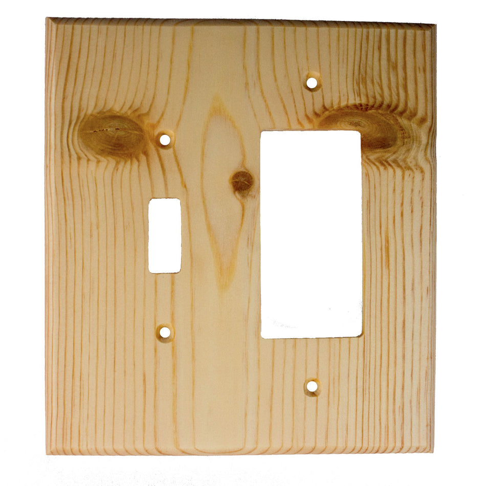 Sierra Lifestyles 682577: Traditional Single Toggle/Single Rocker Switchplate - Knotty Pine