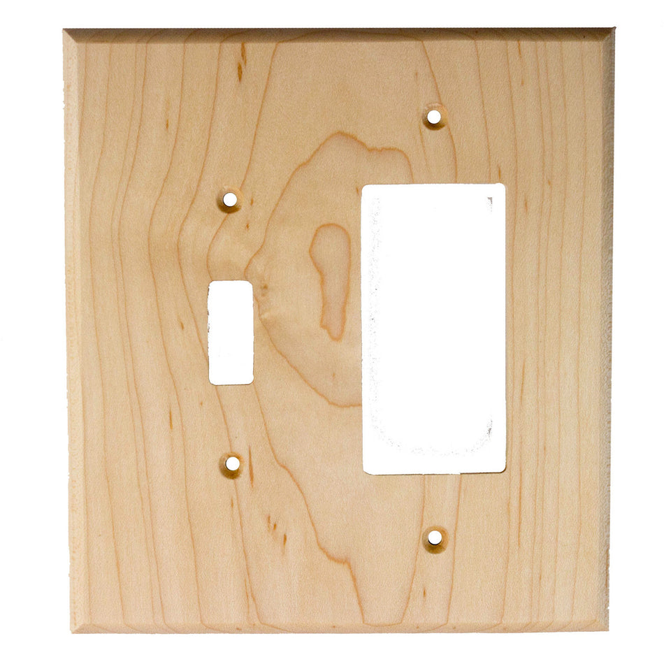 Sierra Lifestyles 682578: Traditional Single Toggle/Single Rocker Switchplate - Natural Maple