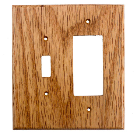 Sierra Lifestyles 682580:Traditional Single Toggle/Single Rocker Switchplate - Red Oak