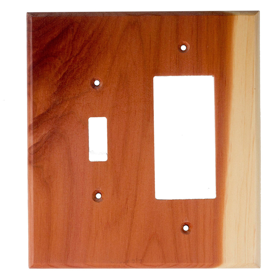 Sierra Lifestyles 682581: Traditional Single Toggle/Single Rocker Switchplate - Tennessee Aromatic Cedar