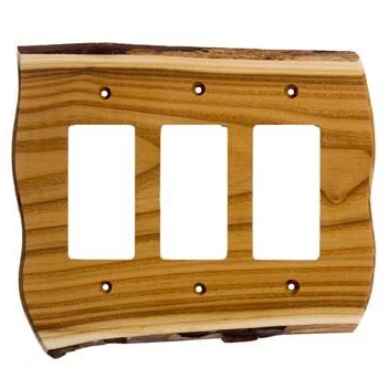 Sierra Lifestyles 682777: Rustic Triple Rocker Switchplate - Russian Olive