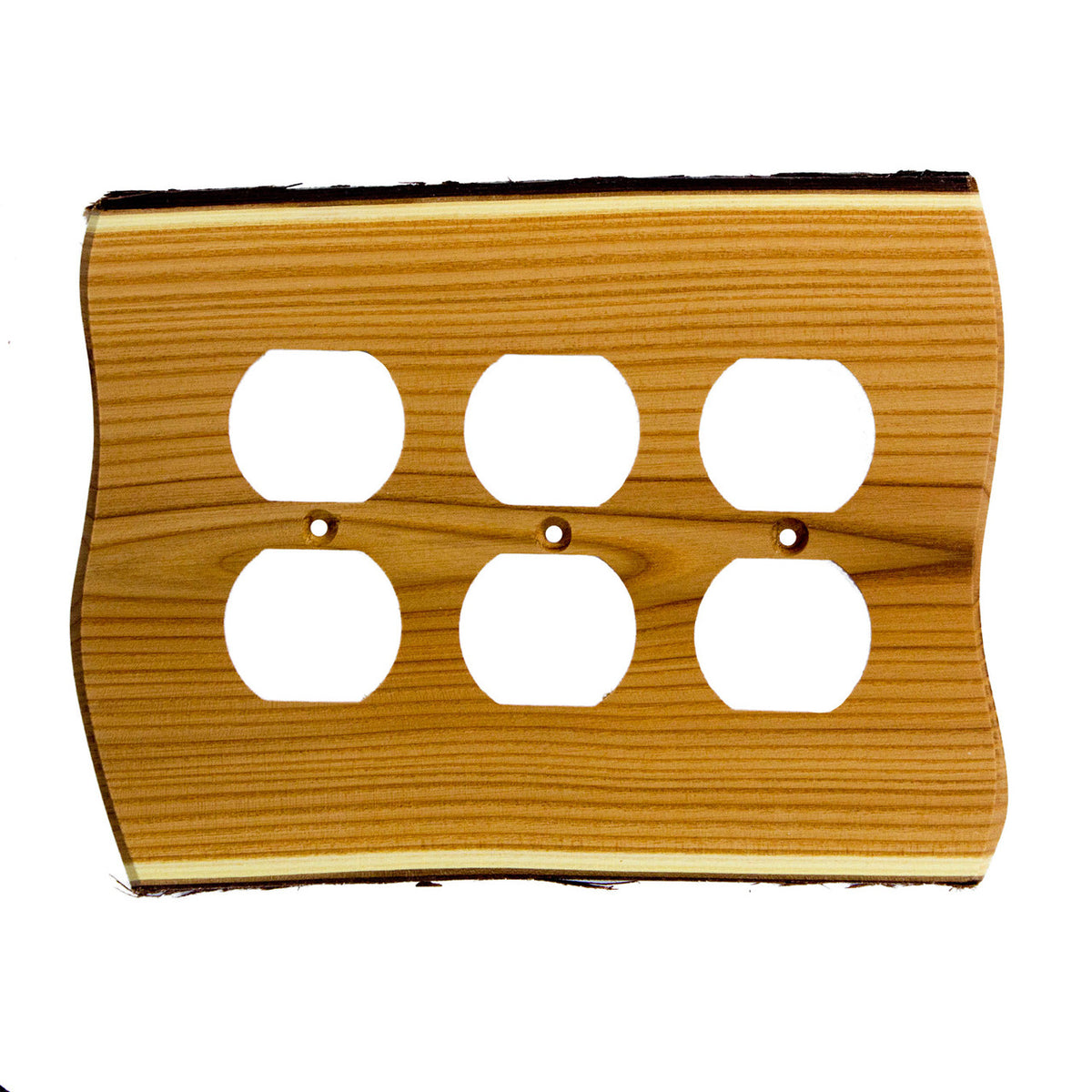 Sierra Lifestyles 682779: Rustic Triple Duplex Switchplate - Russian Olive