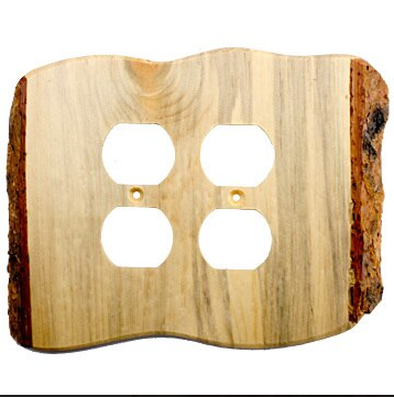 Sierra Lifestyles 682770: Rustic Double Duplex Switchplate - Blued Pine