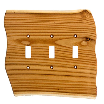 Sierra Lifestyles 682781: Rustic Triple Toggle Switchplate - Russian Olive