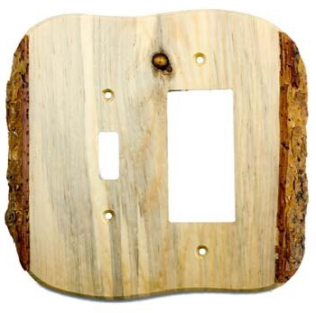 Sierra Lifestyles 682784: Rustic Single Toggle/Single Rocker Switchplate - Blued Pine