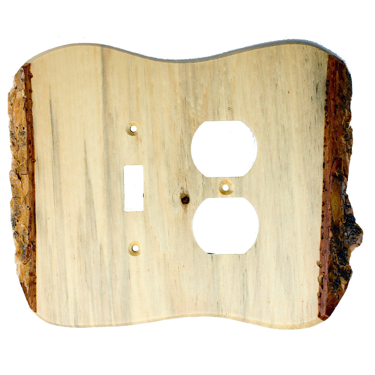 Sierra Lifestyles 682786: Rustic Single Toggle/Single Outlet Switchplate - Blued Pine