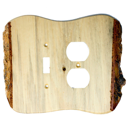 Sierra Lifestyles 682786: Rustic Single Toggle/Single Outlet Switchplate - Blued Pine