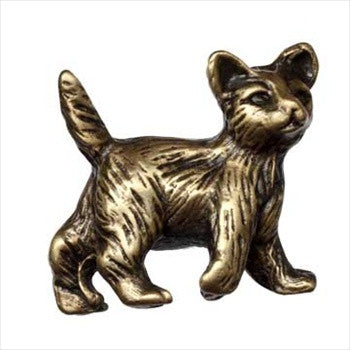 Big Sky 683041: Cat Cabinet Knob - Antique Brass