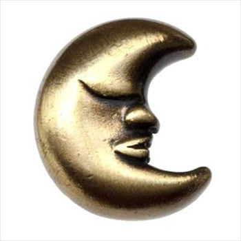 Big Sky 683219: Large Moon Cabinet Knob - Antique Brass