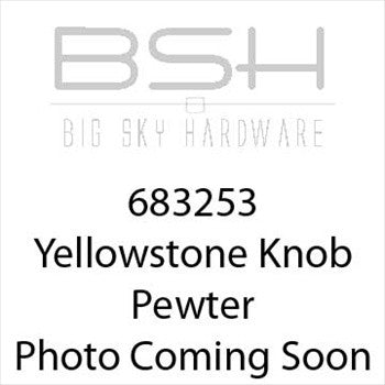 Big Sky 683253: Yellowstone Cabinet Knob - Pewter